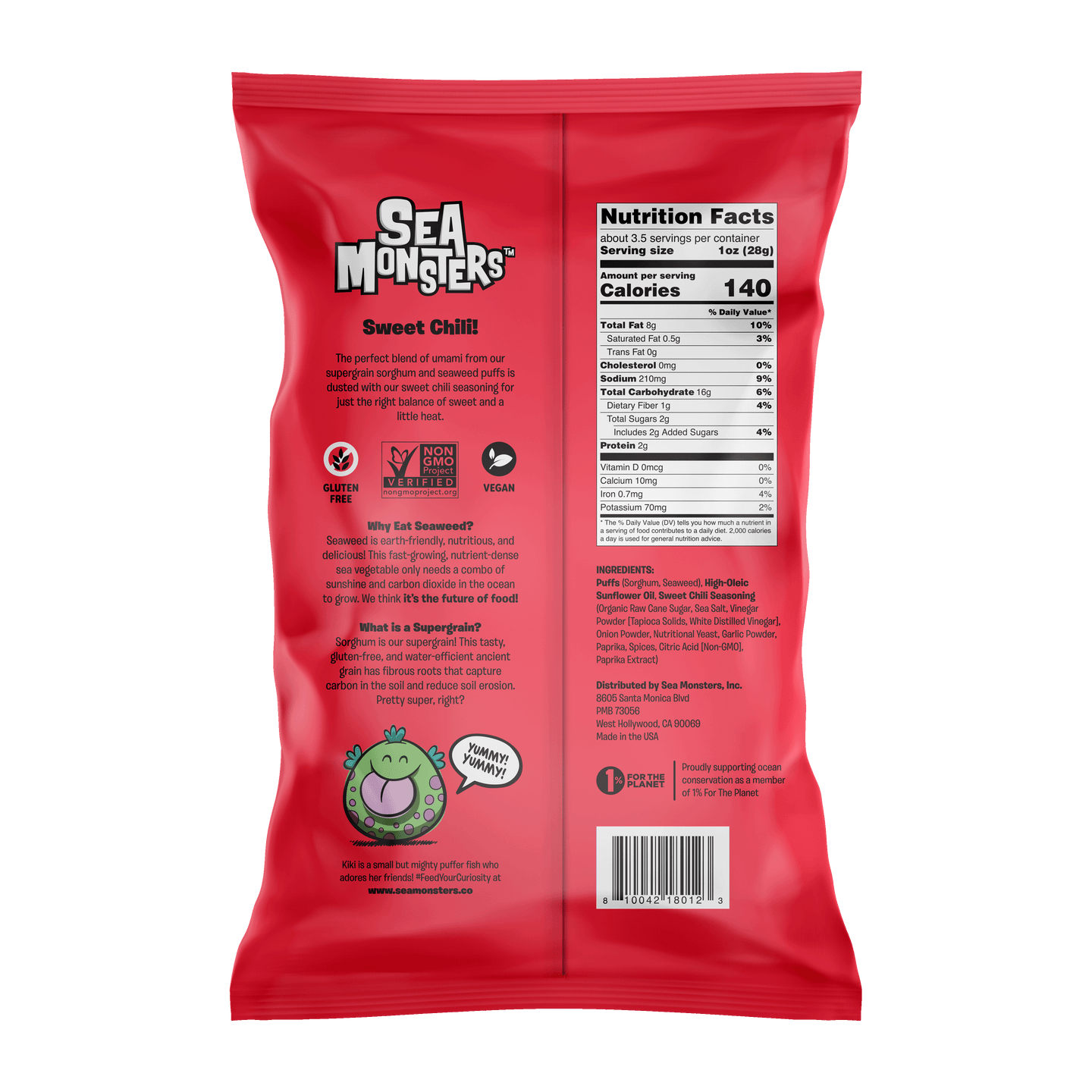 Sweet Chili Flavor, 3.5oz 8 bags