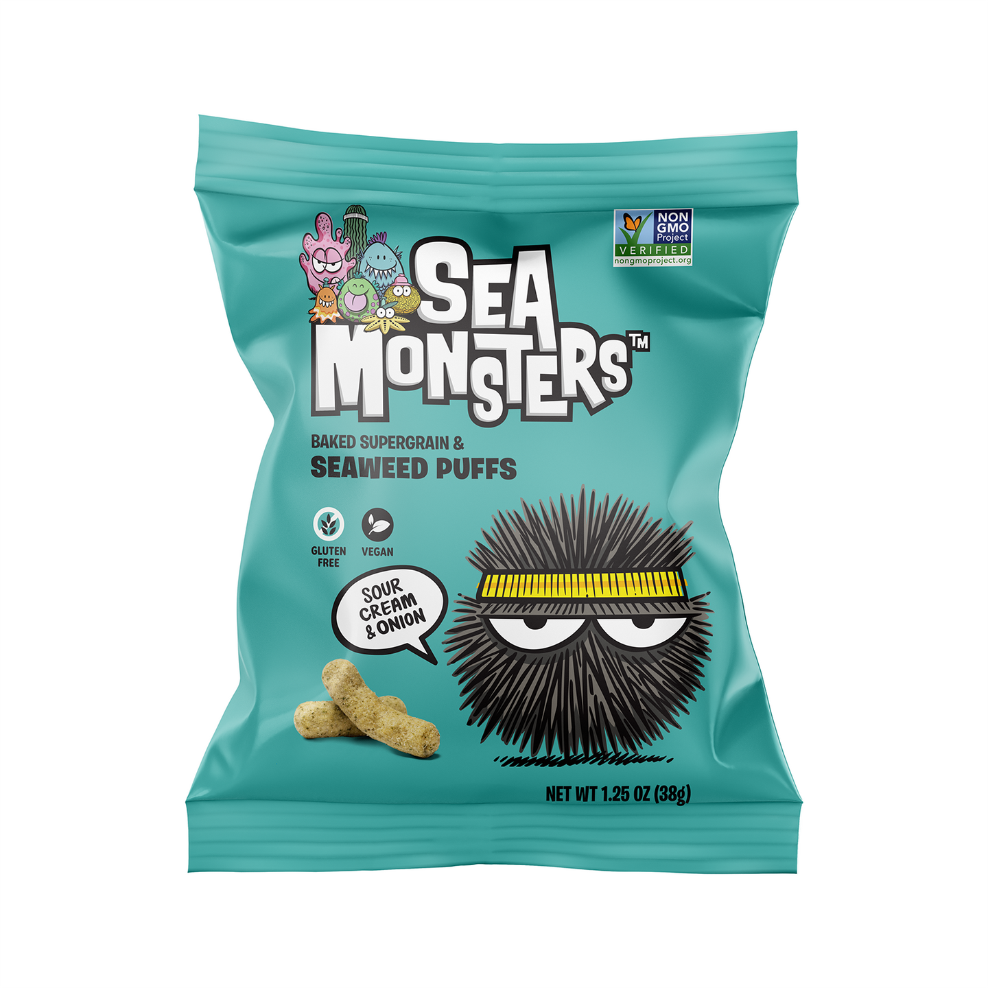 Baked Seaweed Puffs 1.25oz x12 Sour Cream & Onion
