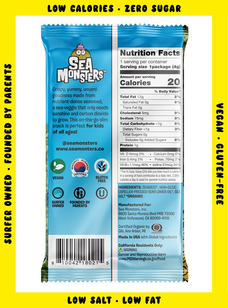 Simply Sea Salt Trayless Roasted Seaweed Snacks