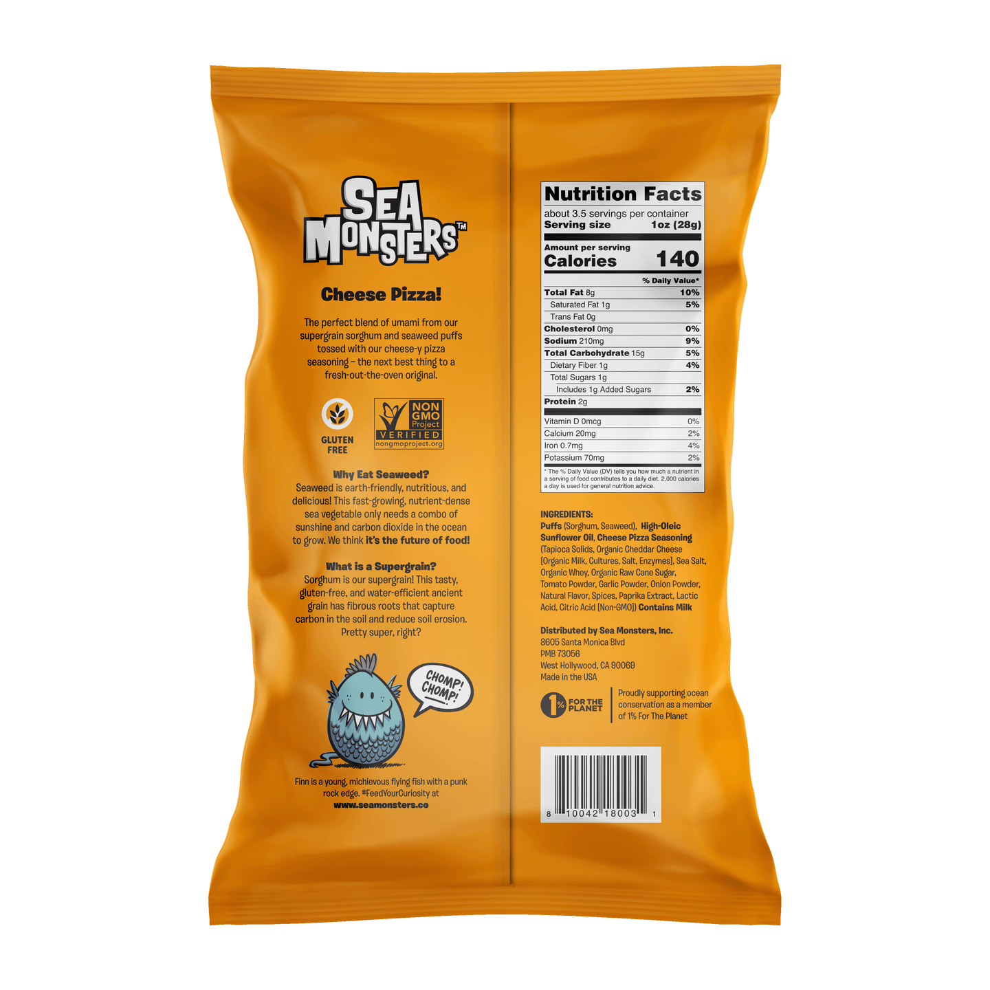 Seaweed Sorghum Puffs, Variety Pack, 3.5oz 8ct