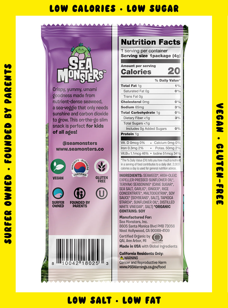 Teriyaki Twist Trayless Roasted Seaweed Snacks
