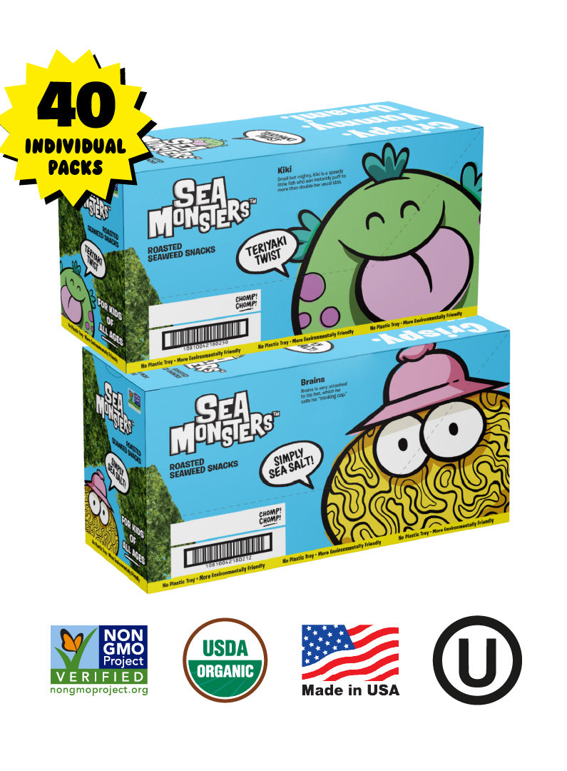 Variety 2-Case Trayless Roasted Seaweed Snacks